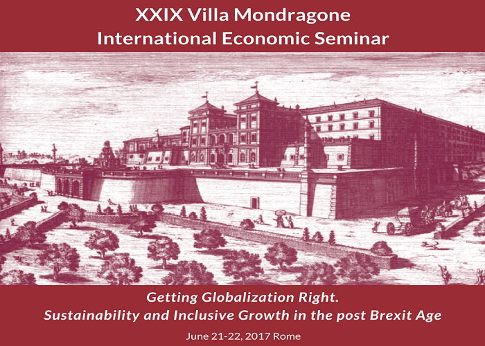 XXIX Villa Mondragone International Economic Conference, 21-22 giugno 2017